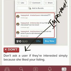 To SELLERS: ❤️ing is not ❌ BUY NOW😮!!